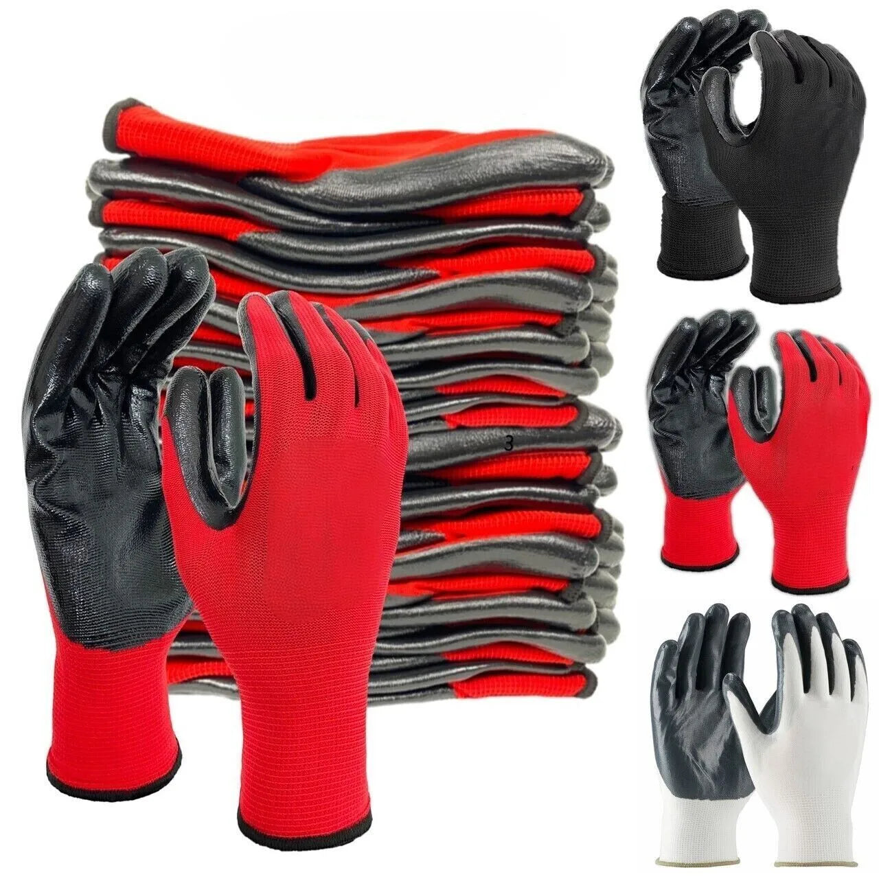 Newly Upgraded Nylon Construction Gloves Gardening Grip Gloves Latex Wear-Resistant Plant Trimming Gloves Portable And Practical