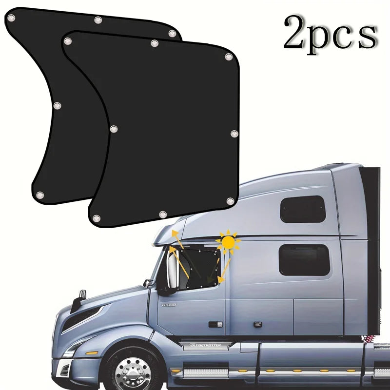 2pcs Semi Truck Side Window Shade For RV Semi Truck Sunshade Auto Heat Window Accessories