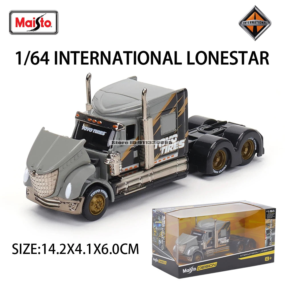 Maisto 1:64 International Mercedes-Benz MACK Anthem Trailer model simulation car model alloy car toy male collection gift